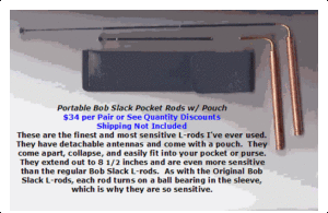 Portable Bob Slack Divining Rods